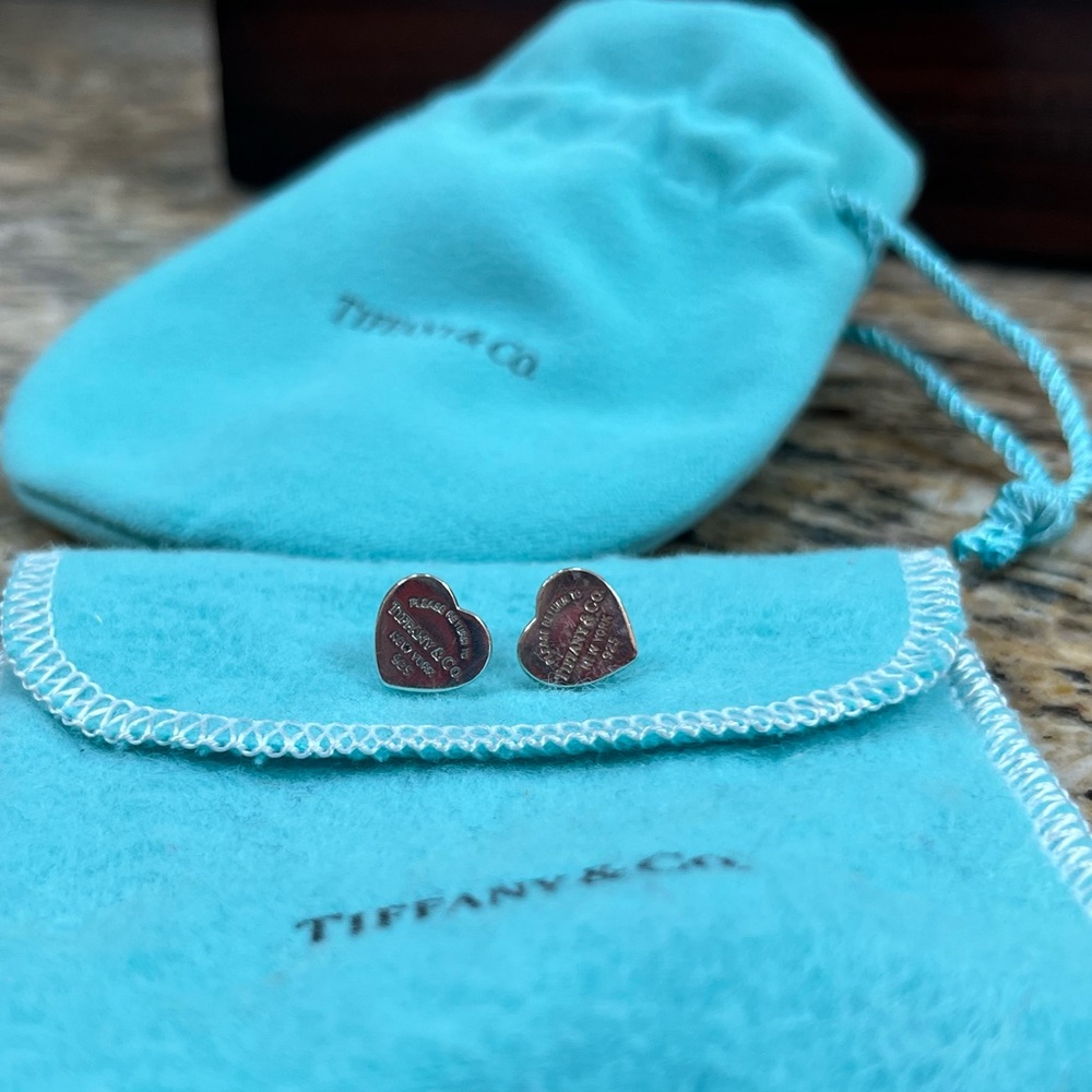 Tiffany & Co Heart Tag Stud Earrings